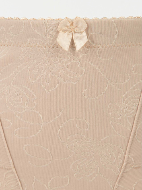 Gaine maintien brodée beige femme