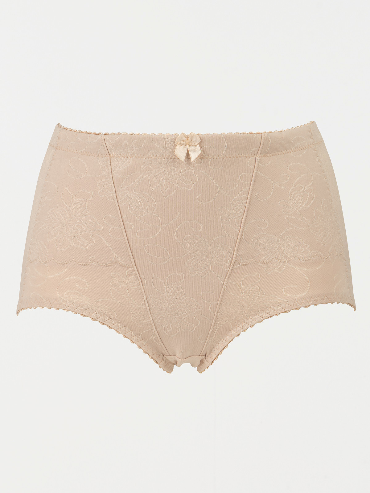 Gaine brodée beige femme