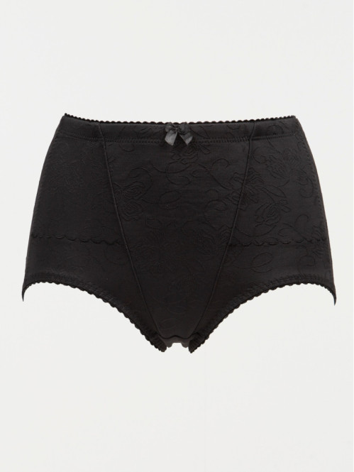 Gaine brodée noire femme 