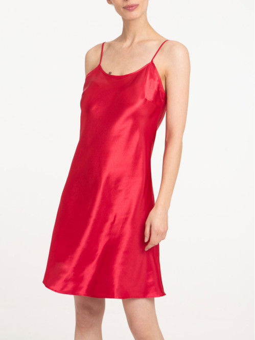 Nuisette satin framboise femme