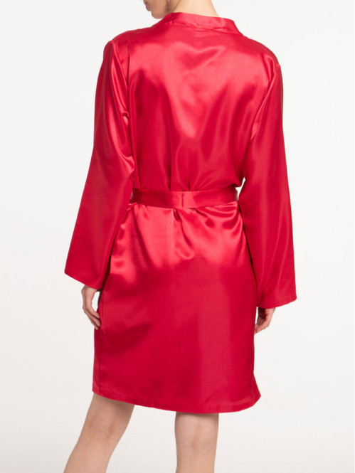 Peignoir satin framboise femme Peignoir satin framboise femme