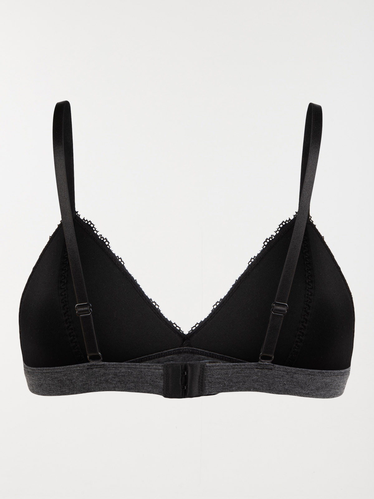 Soutien-gorge triangle gris chiné femme Soutien-gorge triangle gris chiné femme