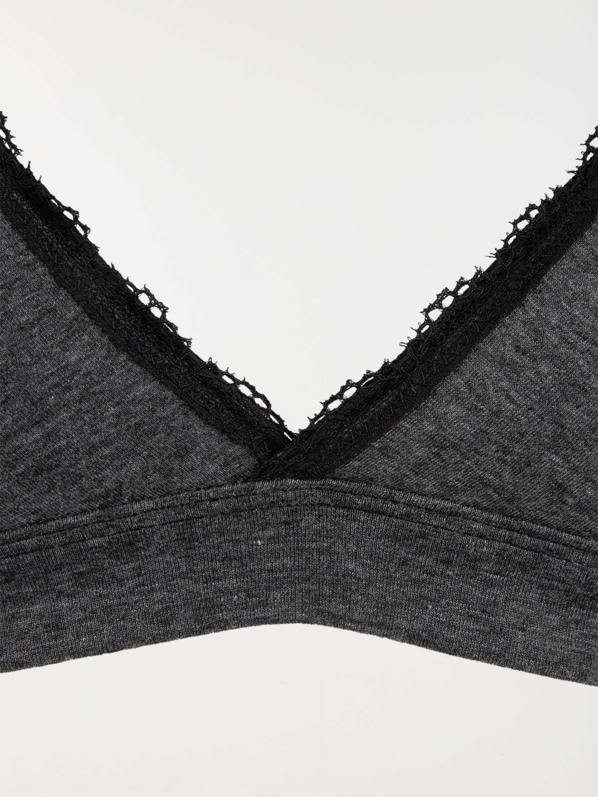 Soutien-gorge triangle gris chiné femme Soutien-gorge triangle gris chiné femme