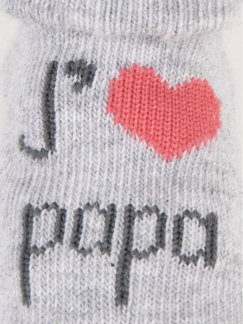 Chaussettes message gris...