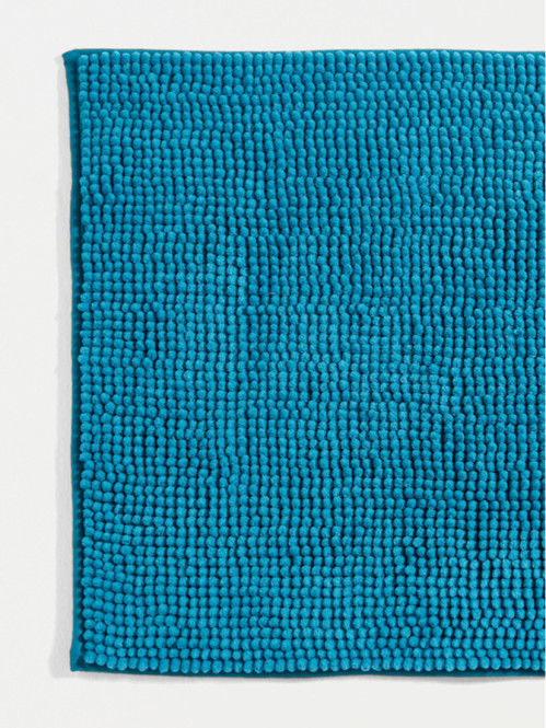 Tapis de bain chenille 50x80cm turquoise Tapis de bain chenille 50x80cm turquoise