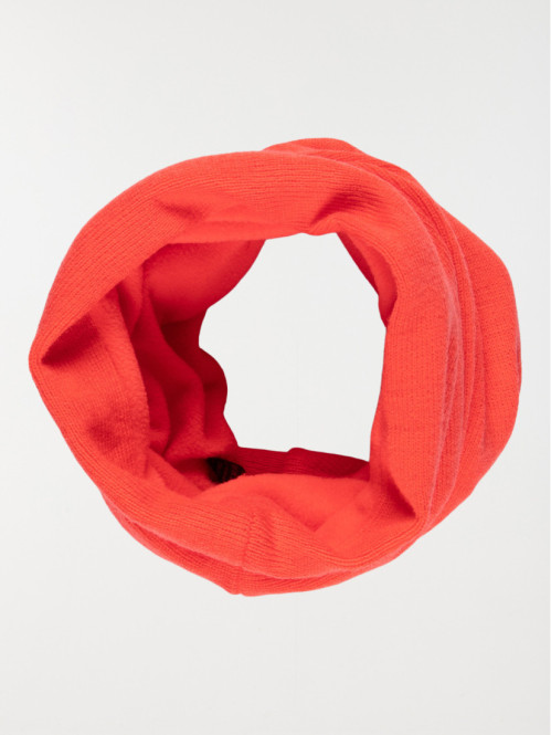 Snood framboise doublé polaire fille