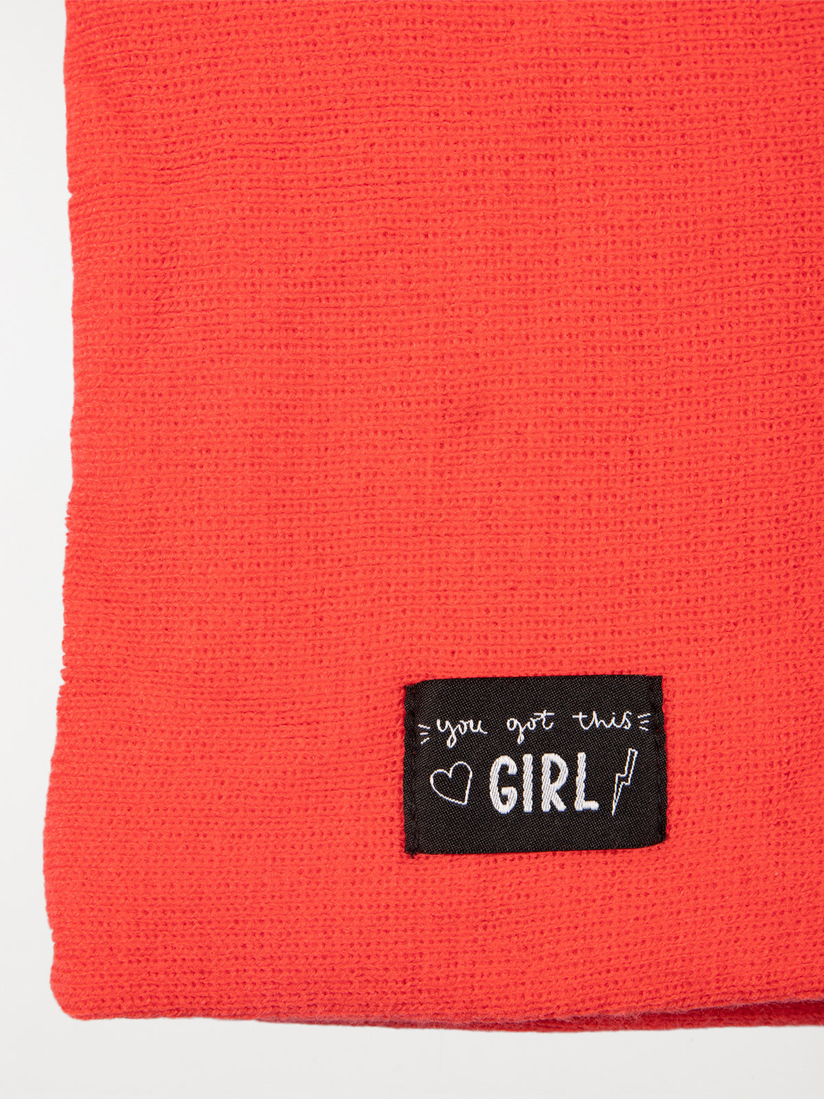 Snood framboise doublé polaire fille