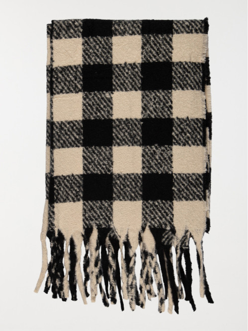 Echarpe motif carreau femme 