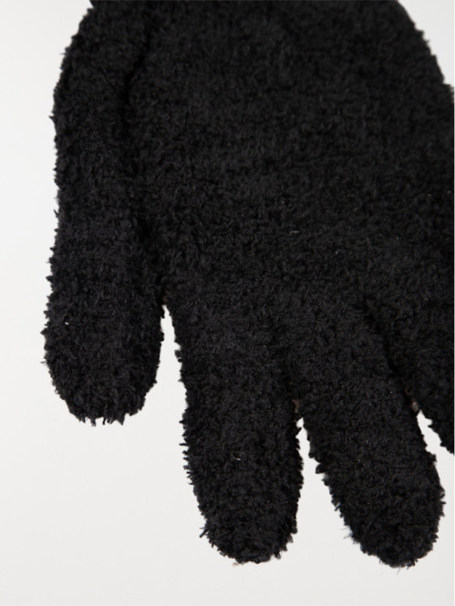 Gants tout doux noirs femme