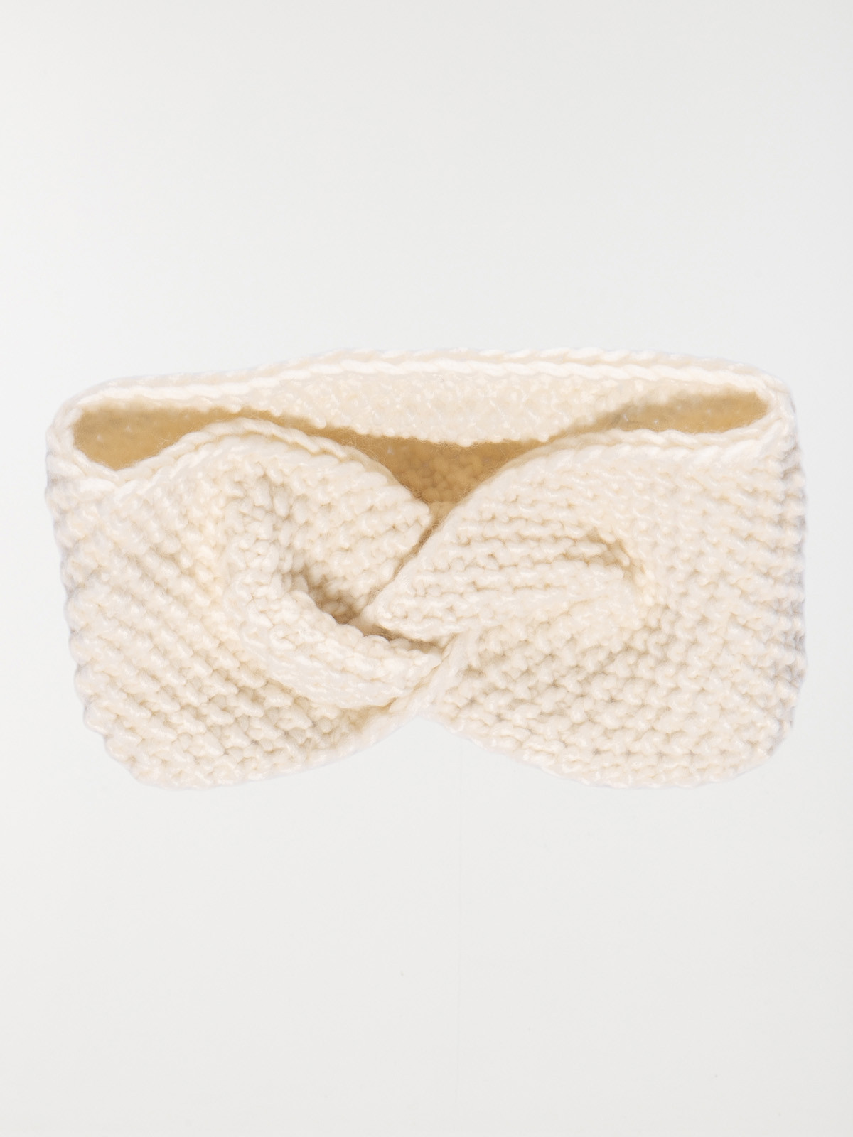 Headband maille écru femme