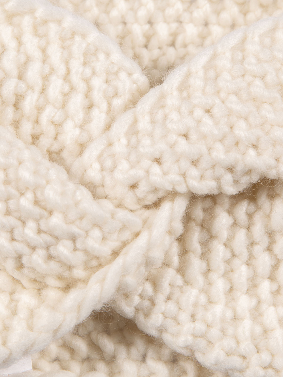 Headband maille écru femme