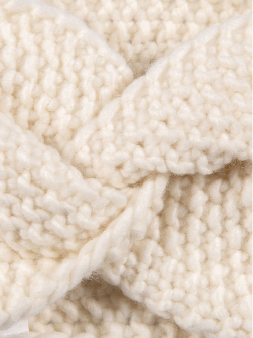 Headband maille écru femme