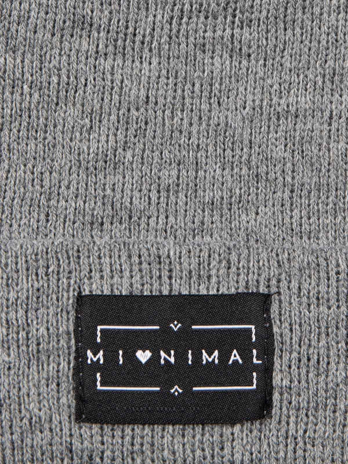 Bonnet revers gris chiné femme Bonnet revers gris chiné femme