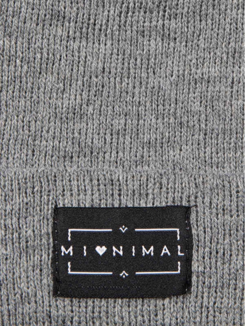 Bonnet revers gris chiné femme Bonnet revers gris chiné femme