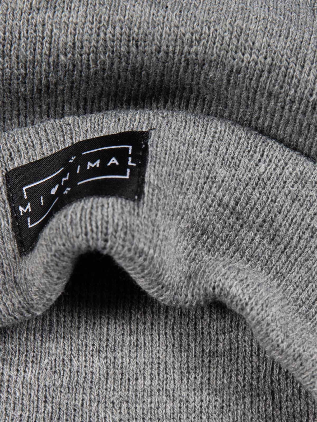 Bonnet revers gris chiné femme Bonnet revers gris chiné femme