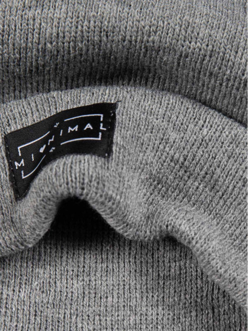 Bonnet revers gris chiné femme Bonnet revers gris chiné femme