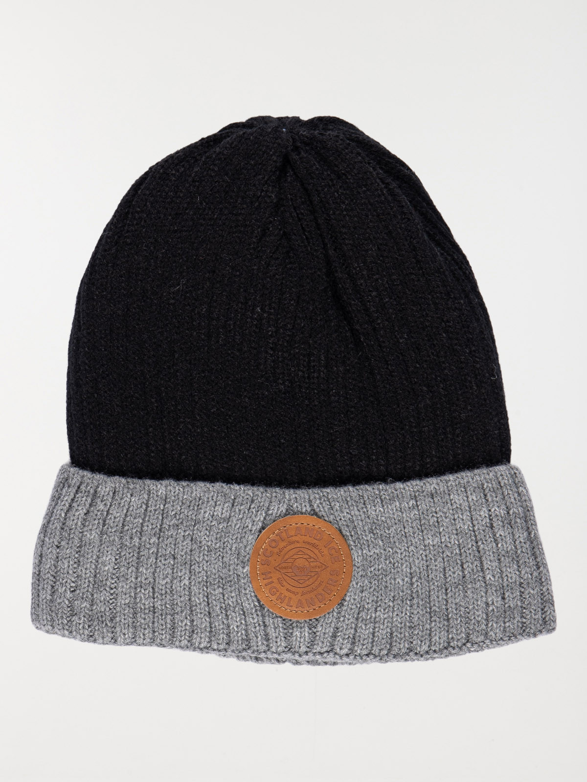 Bonnet doublure polaire noir homme