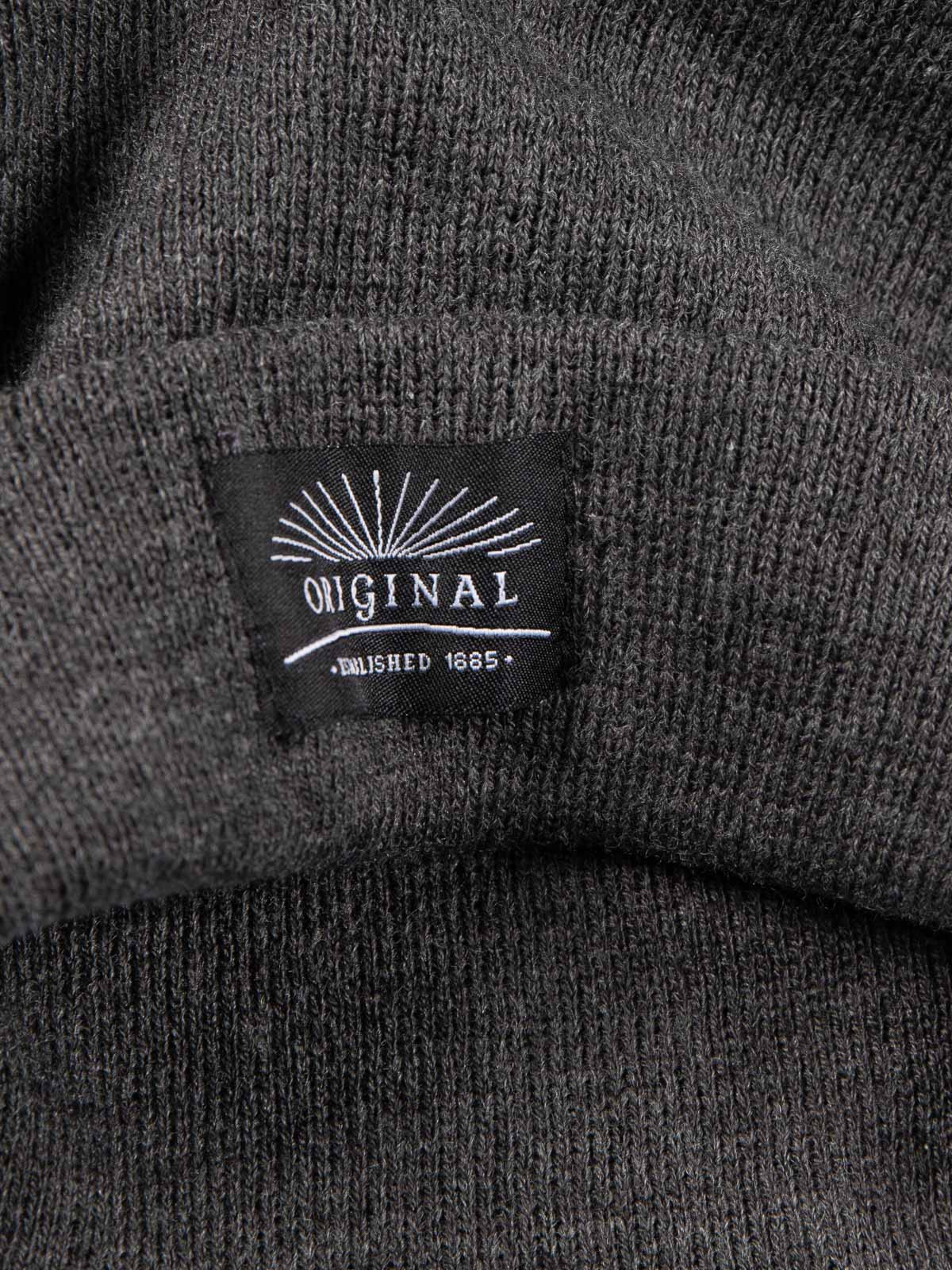 Bonnet revers anthracite chiné homme Bonnet revers anthracite chiné homme