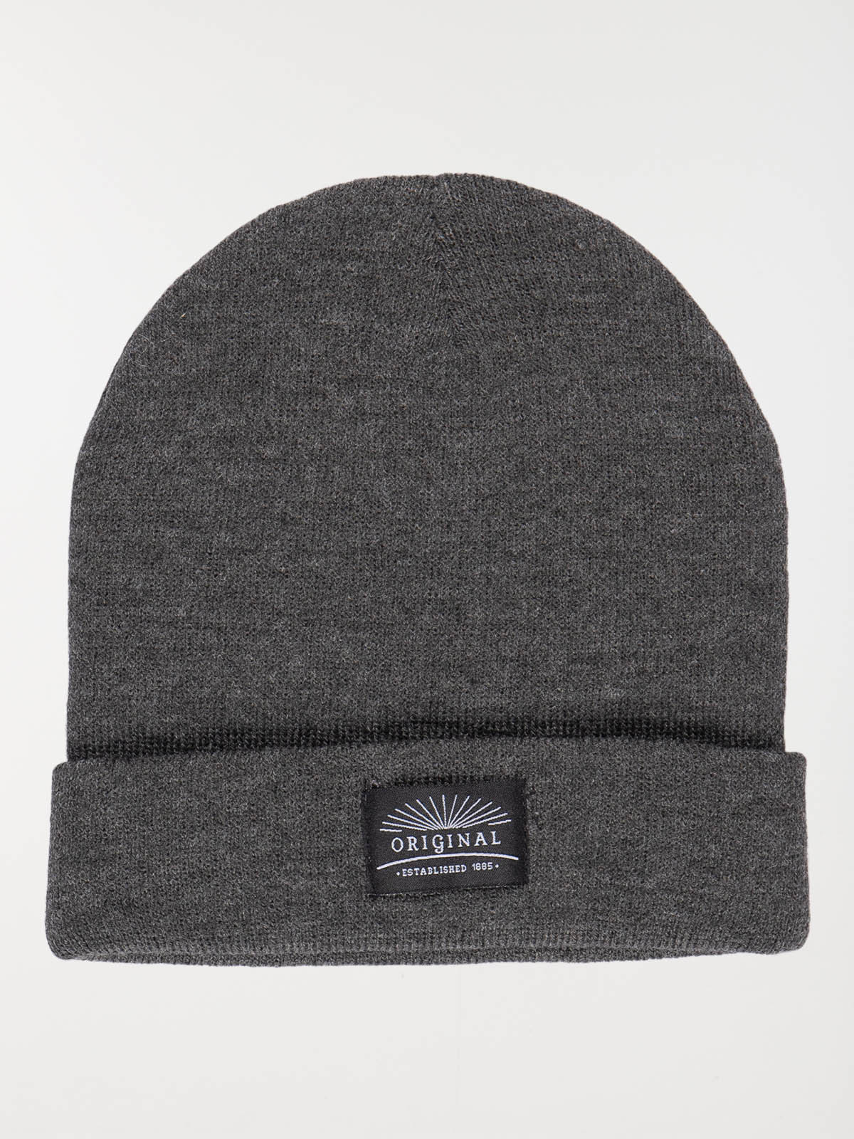 Bonnet revers anthracite chiné homme