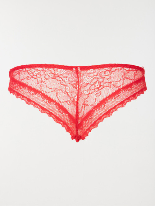Tanga rouge kiss dentelle...