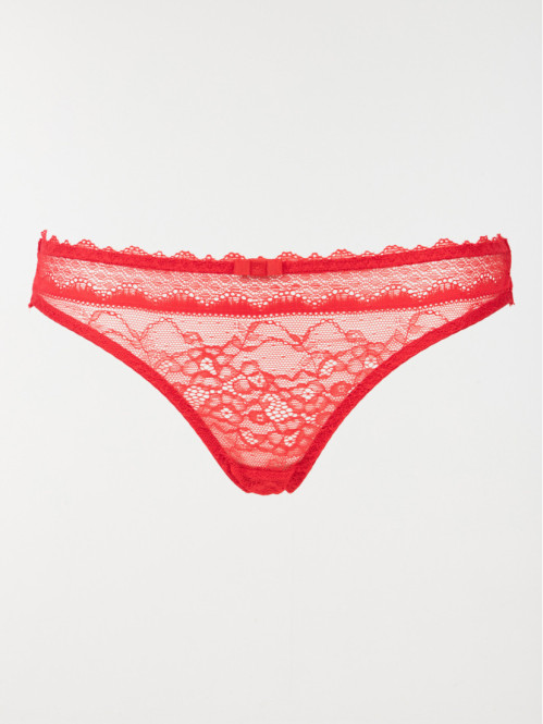 Tanga rouge kiss dentelle femme (34-44)