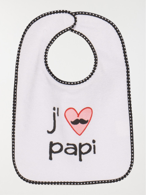 Bavoirs blanc à message Bavoirs blanc à message