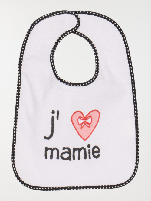 Bavoirs blanc à message Bavoirs blanc à message