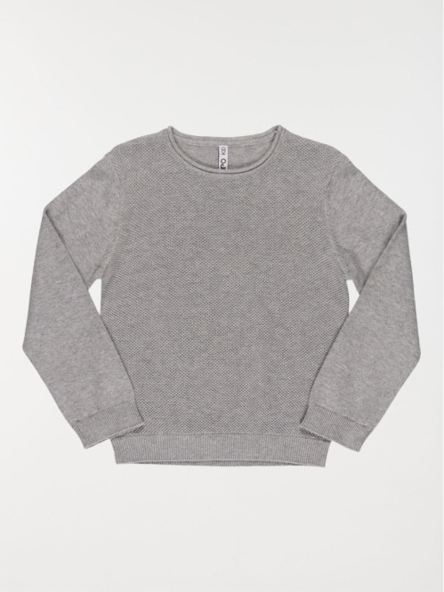 Pull gris chiné garçon (3-12A)