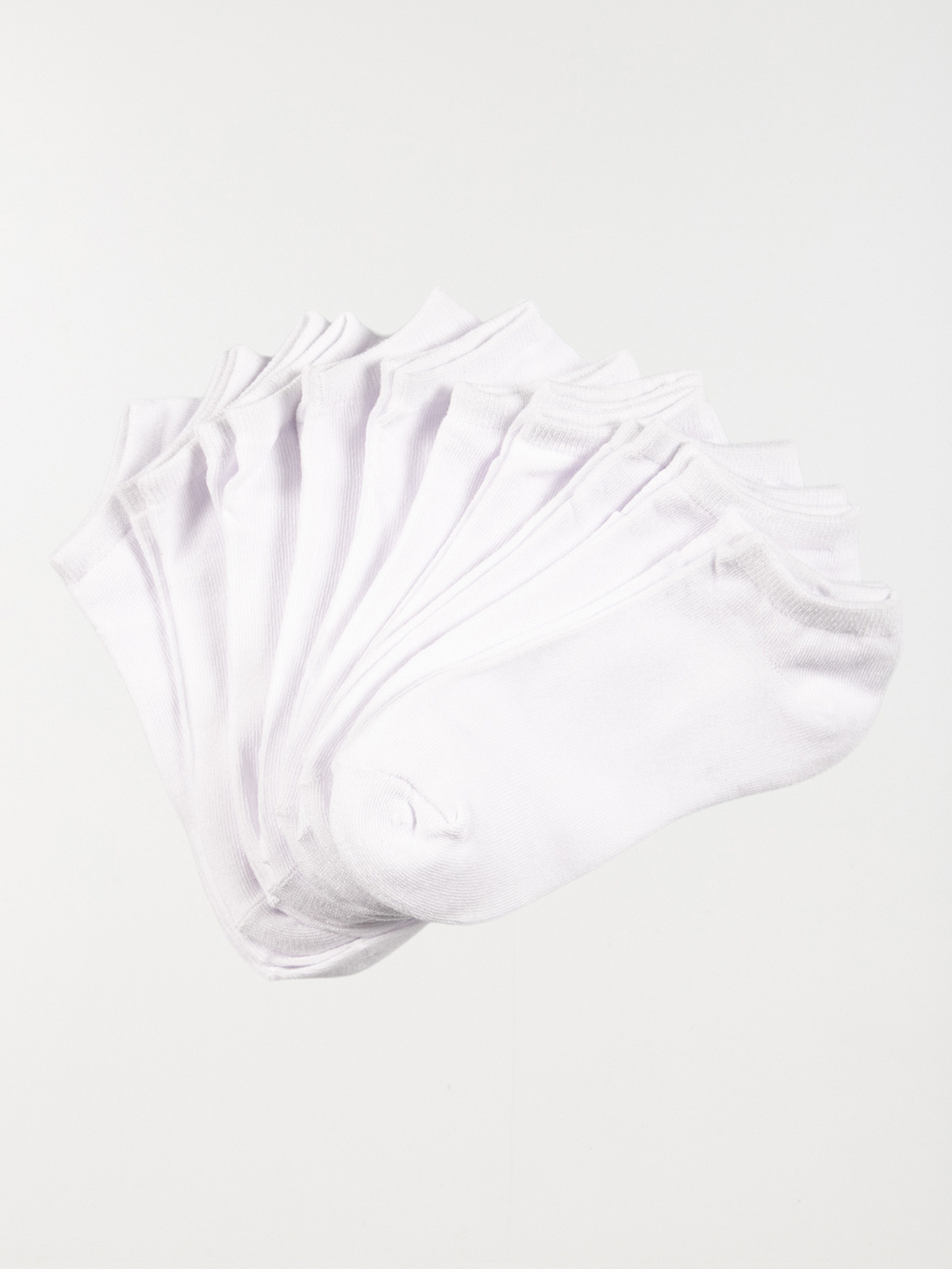 Lot 10 paires chaussettes blanches femme
