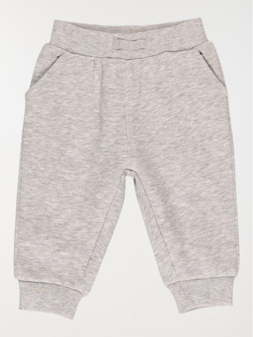 Pantalon jogging bébé gris chiné (3-36M)