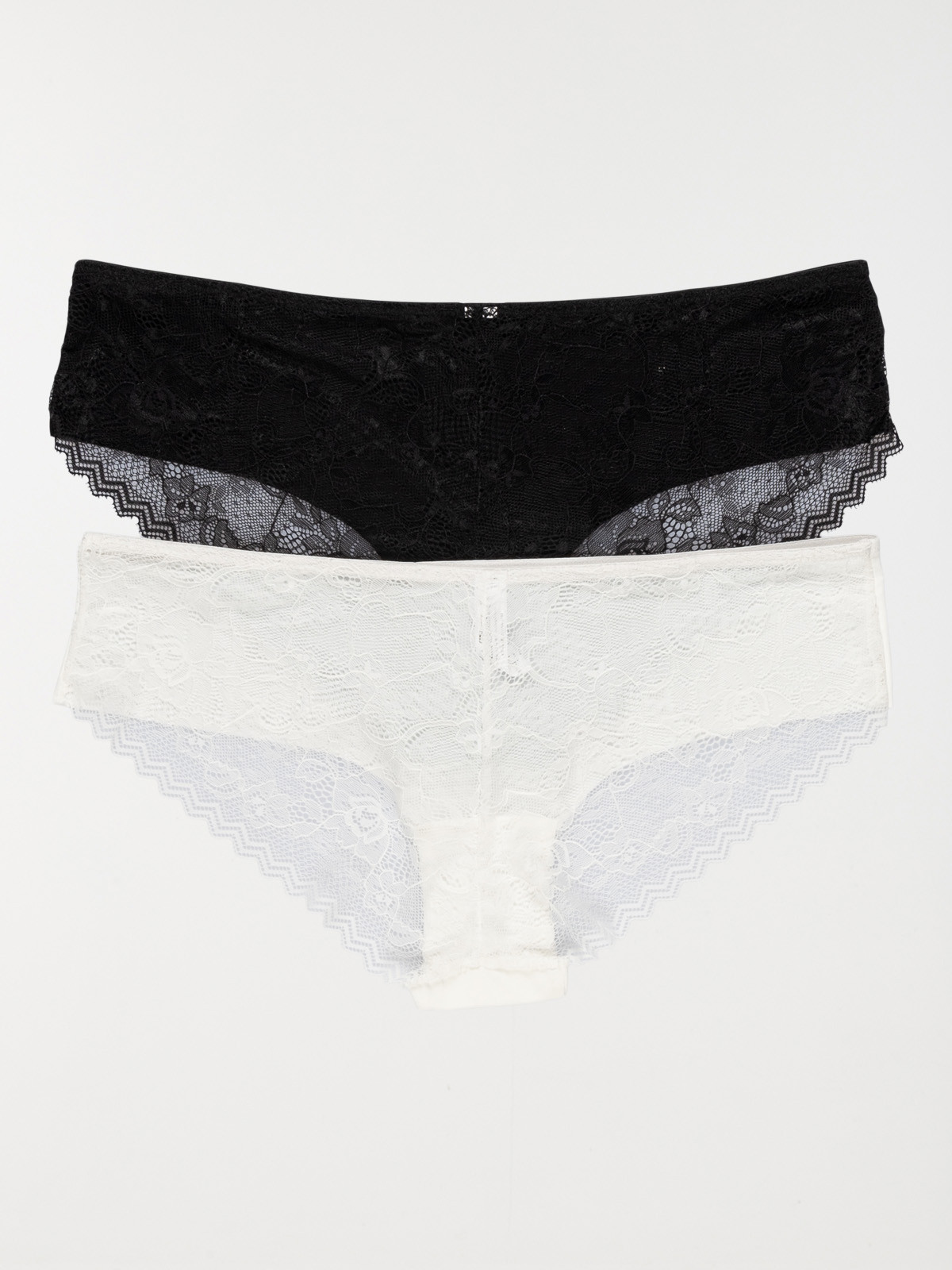 Lot 2 shorties microfibre et dentelle 