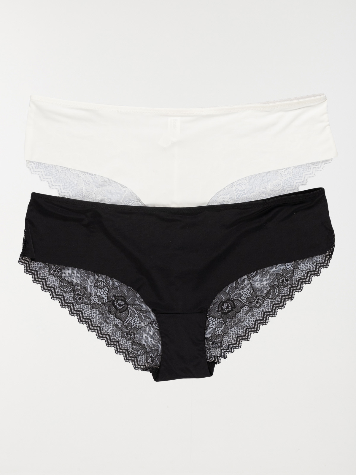 Lot 2 shorties microfibre et dentelle