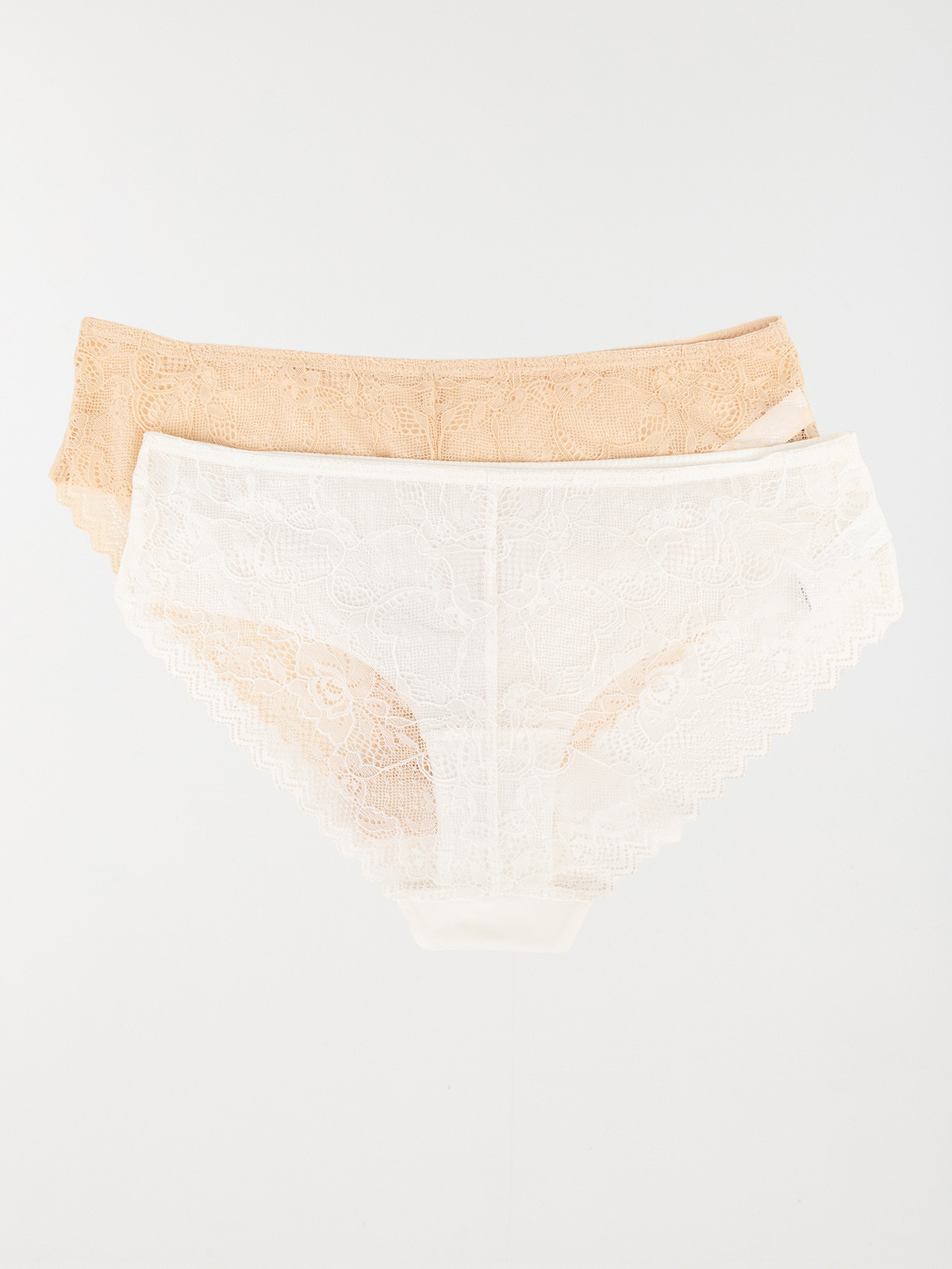 Lot de 2 shorties microfibre et dentelle