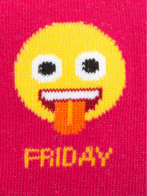 Lot 7 paires chaussettes emoji fille Lot 7 paires chaussettes emoji fille