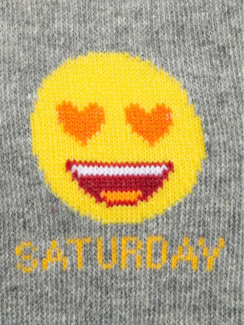 Lot 7 paires chaussettes emoji fille Lot 7 paires chaussettes emoji fille