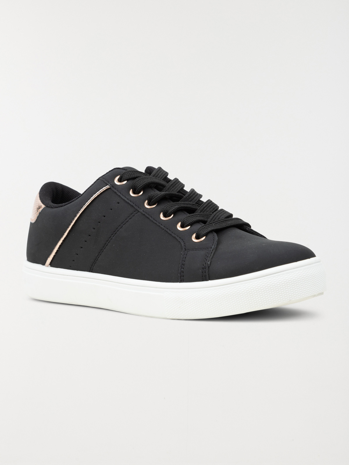 Basket détail doré femme noir (36-41)