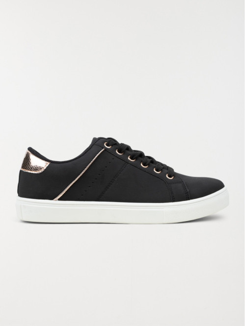 Basket détail doré femme noir (36-41)