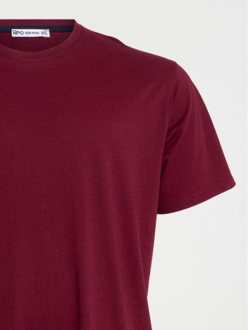 T-shirt homme grande taille bordeaux