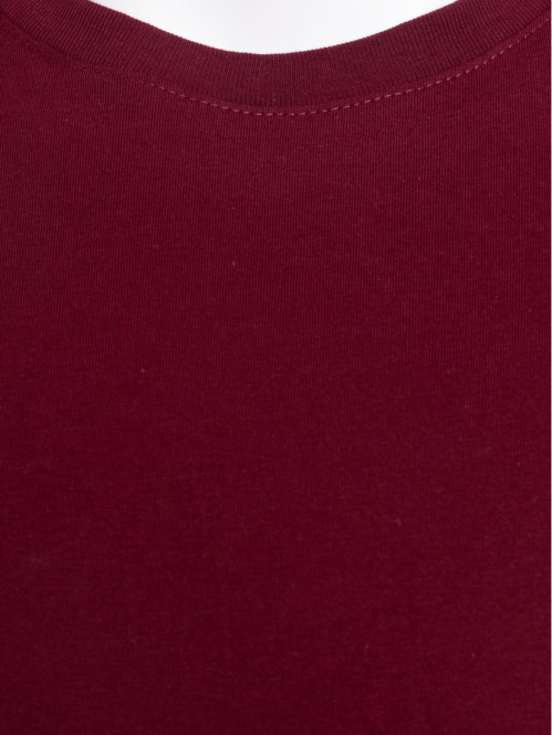 T-shirt homme grande taille bordeaux