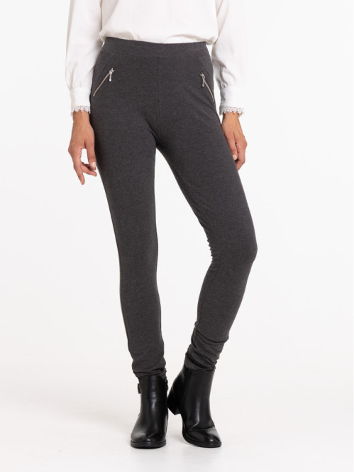 Tregging détails zippés femme