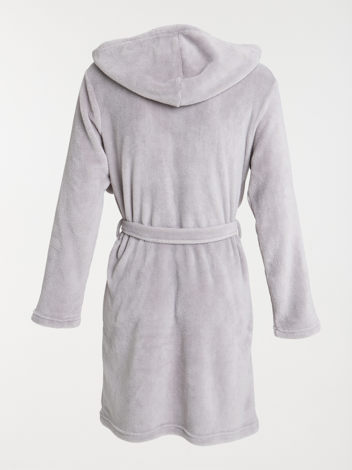 Peignoir gris clair chiné femme