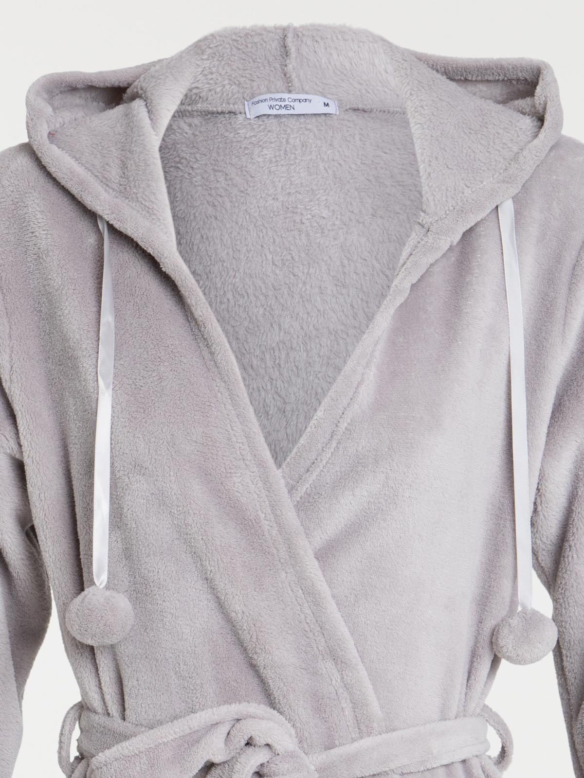 Peignoir gris clair chiné femme