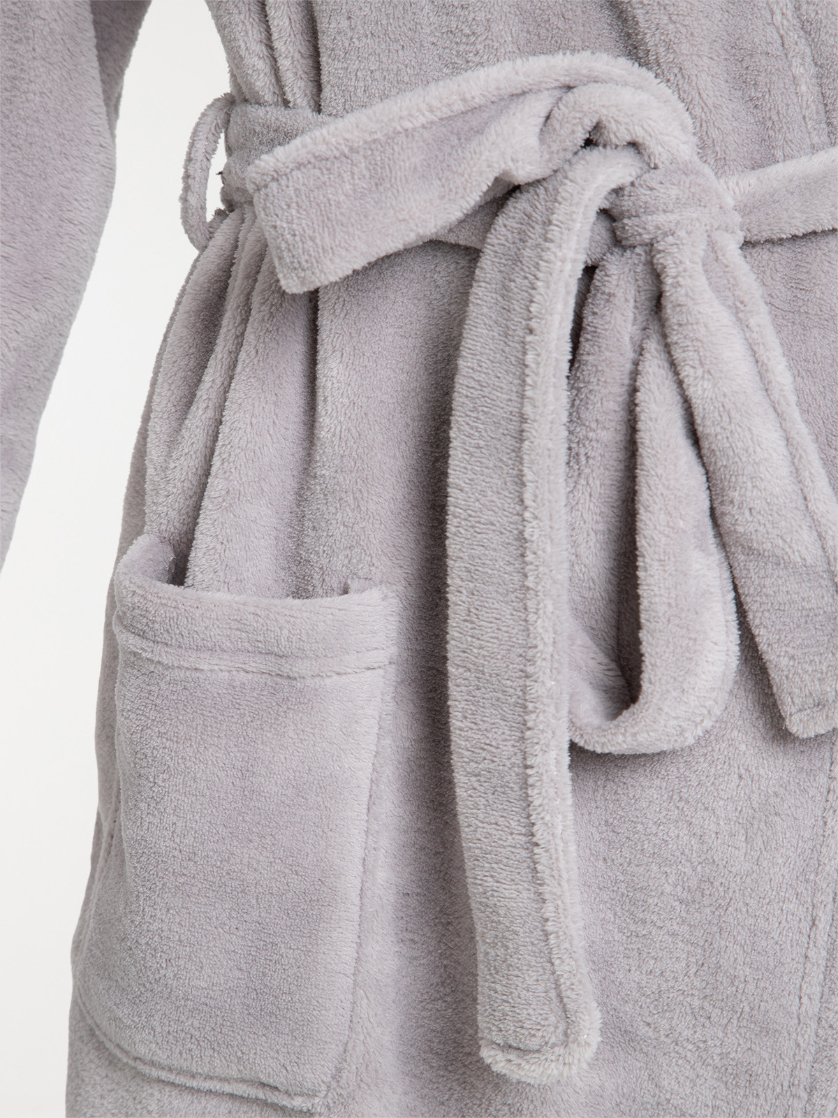 Peignoir gris clair chiné femme