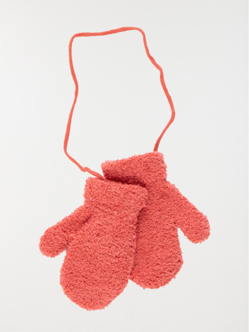 Moufles bois de rose fille