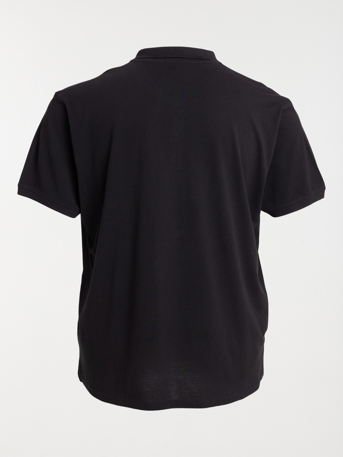 Polo basique noir grande taille homme