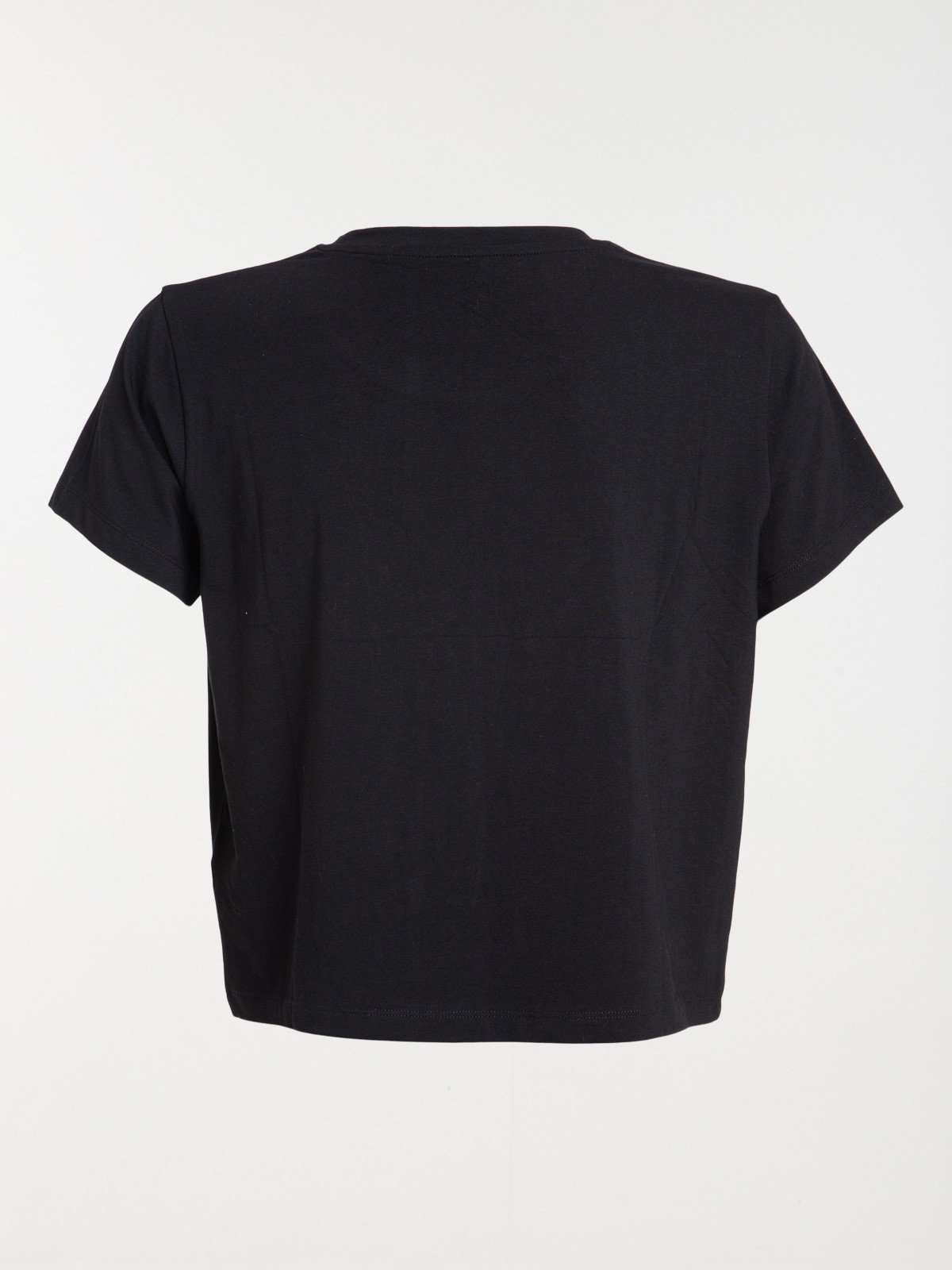 T-shirt cropped basique noir femme T-shirt cropped basique noir femme
