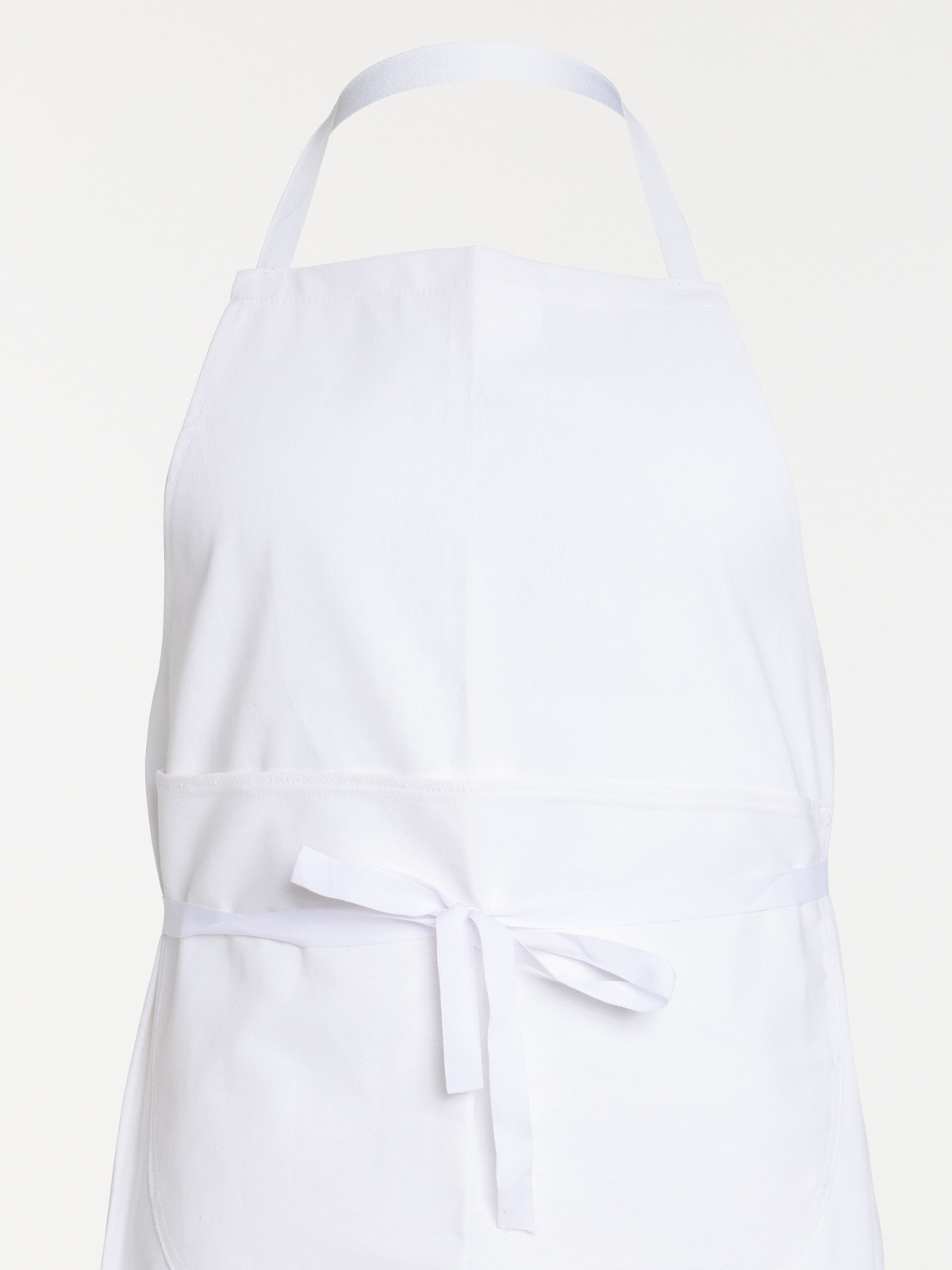 Tablier à bavette blanc 100% coton Tablier à bavette blanc 100% coton