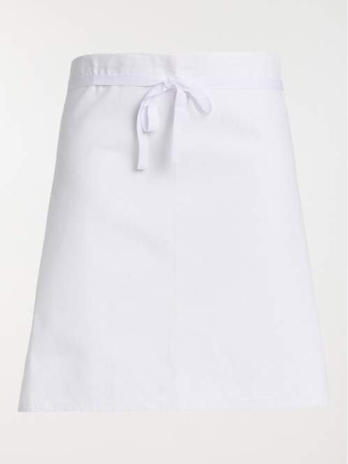 Tablier sans bavette blanc 100% coton