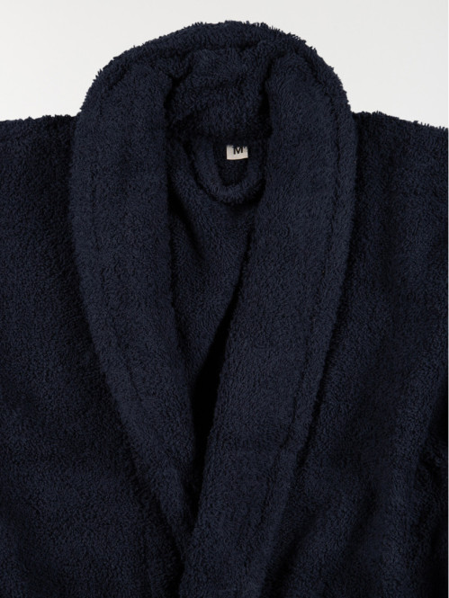 Peignoir de bain bleu nuit...