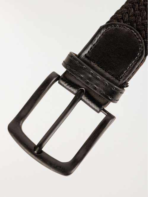 Ceinture noire élastiquée homme Ceinture noire élastiquée homme